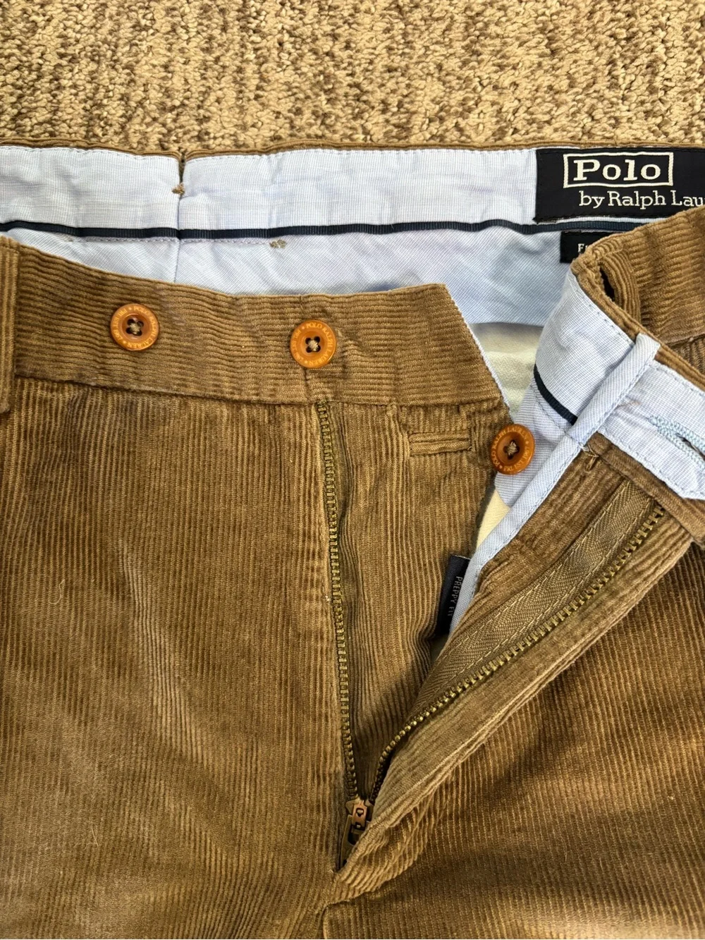 Men's Vintage Polo Ralph Lauren Preppy Fit Corduroy Pants size 33/32